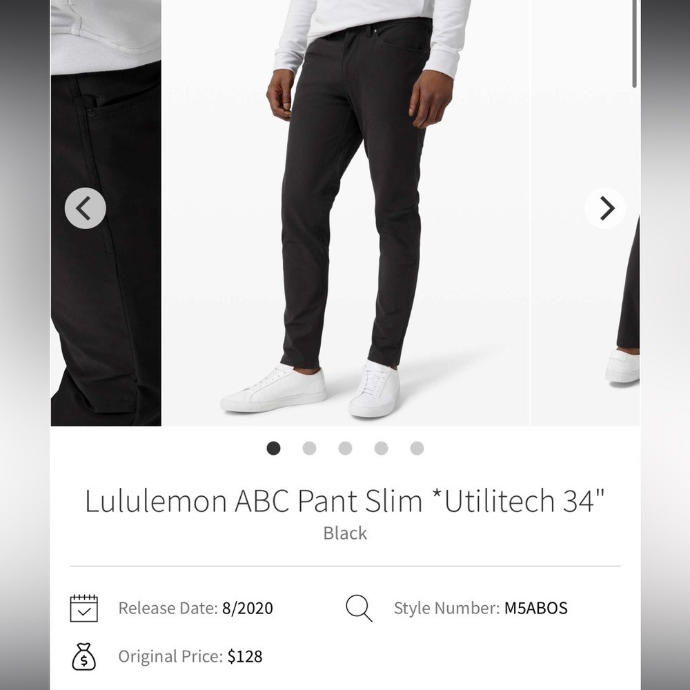 Lululemon ABC Slim Utilitech 33x34!